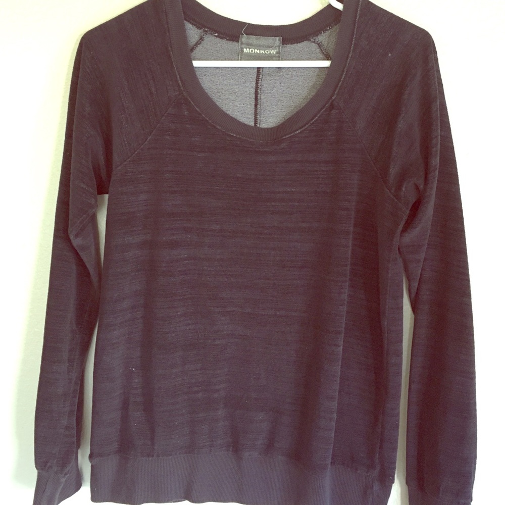 Monrow super soft & cozy velvet sweatshirt XS